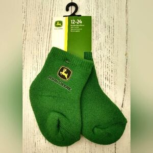 FREE with Purchase John Deere Baby Booties Socks 12-24 months New